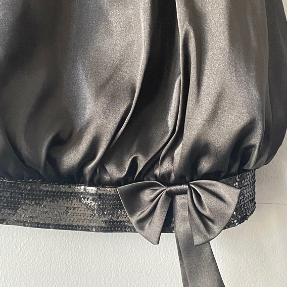 DeLaru Black Satin Cocktail Dress - Picture 4 of 6